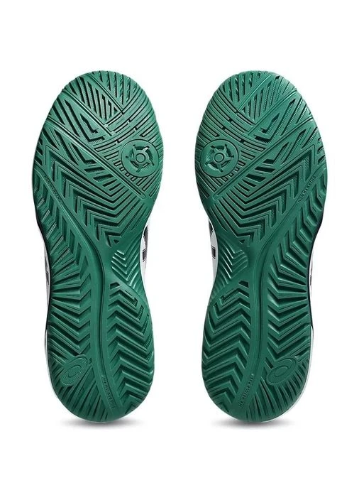 Білі кросівки тенісні біло-зелено-темно-сині 1041a408-105 Asics GEL-DEDICATE 8 ALL COURT