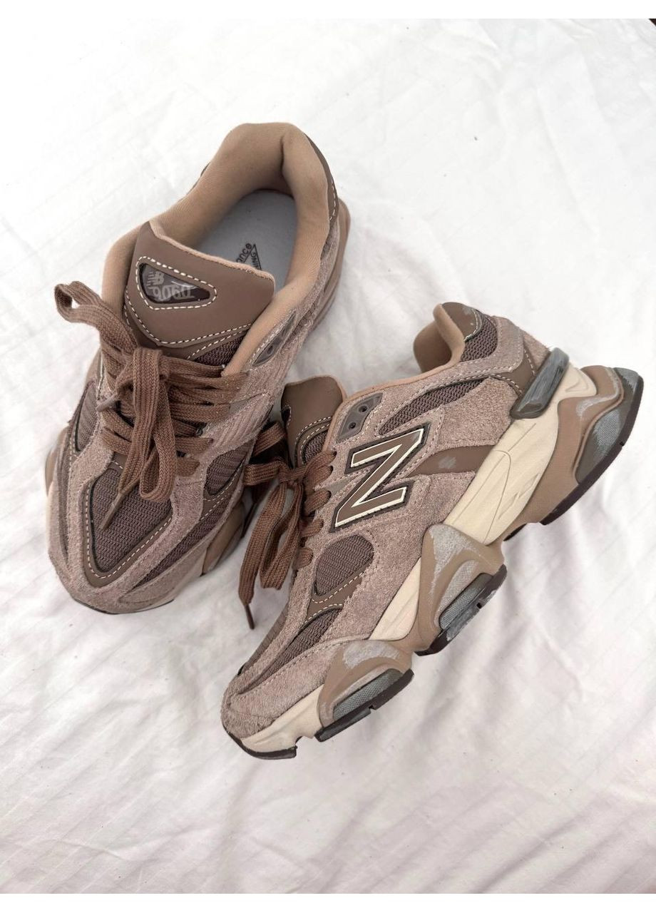 Бежевые демисезонные кроссовки мужские new balance 9060 mushroom brown нью беланс 9060 No Brand