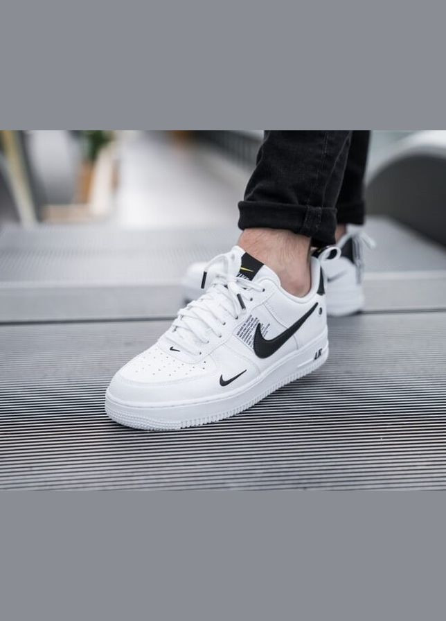 Білі кросівки air force 1 low utility white black 39 Nike