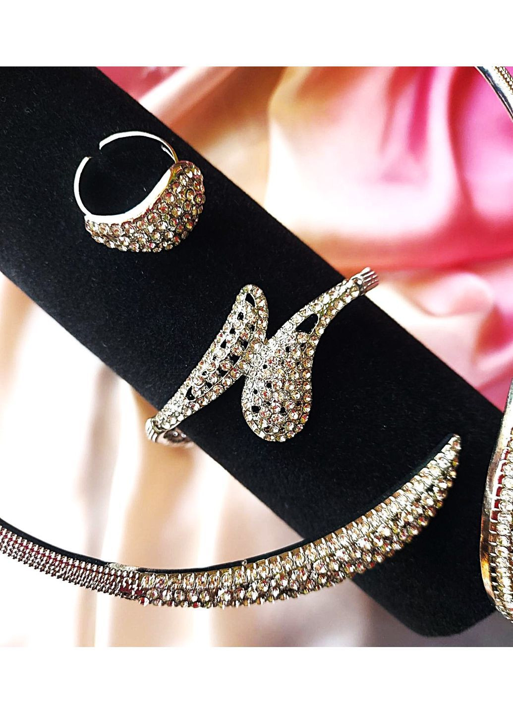 Великий комплект біжутерії Кольє, браслет та каблучка No Brand (369489896)