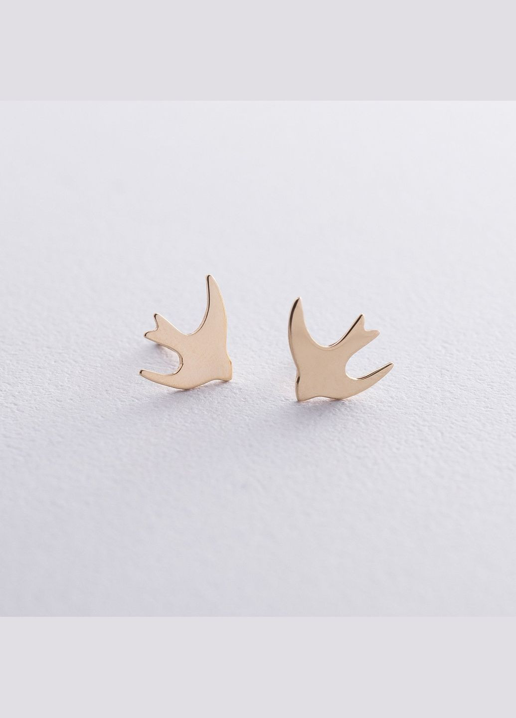 Золотые серьги-пусеты Ласточка с06454 Oniks (264025274)