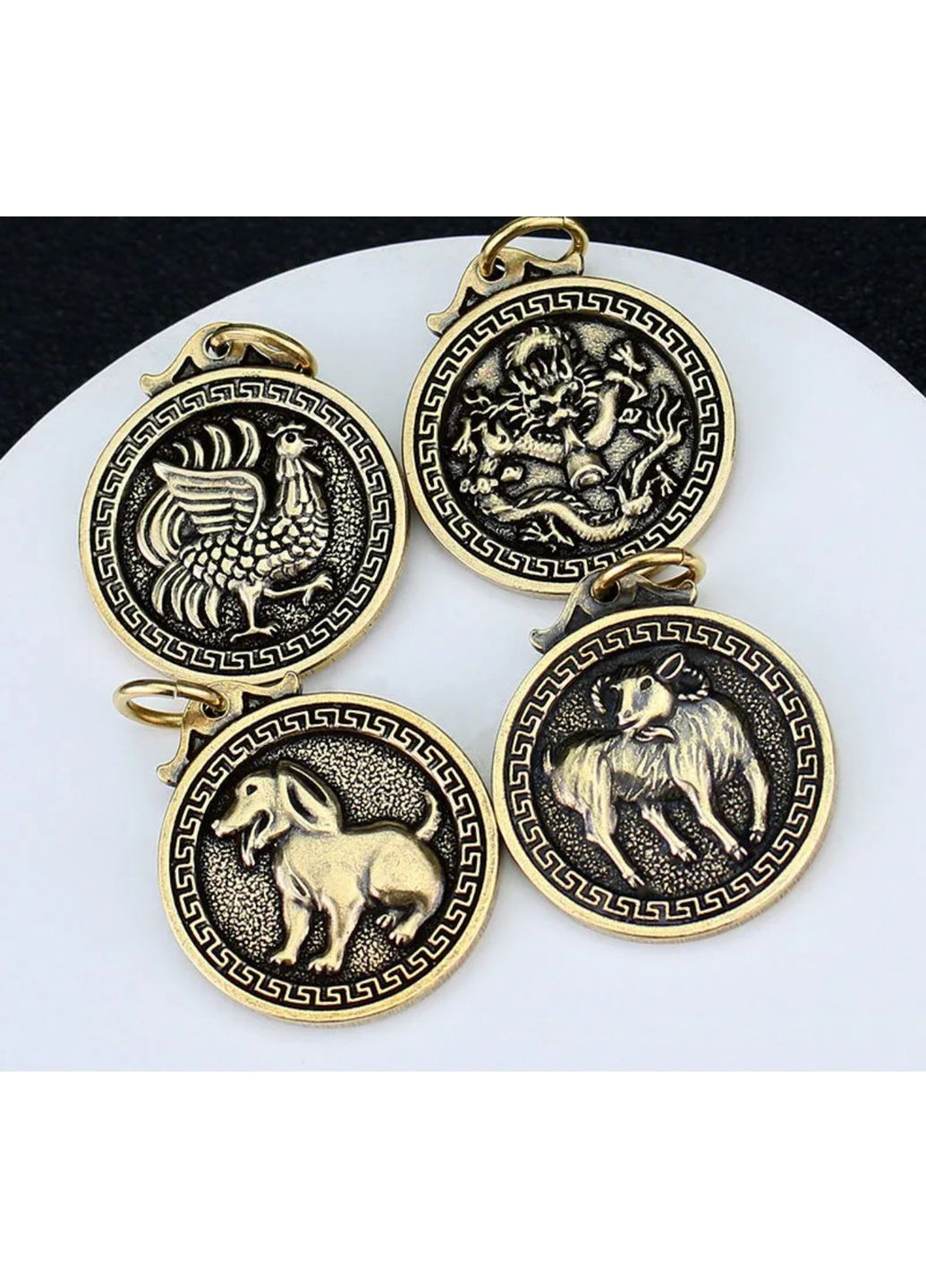 Латунный брелок со знаком зодиака по китайскому календарю и символом удачи и богадства КРОЛИК (ЗАЯЦ) No Brand (306815523)