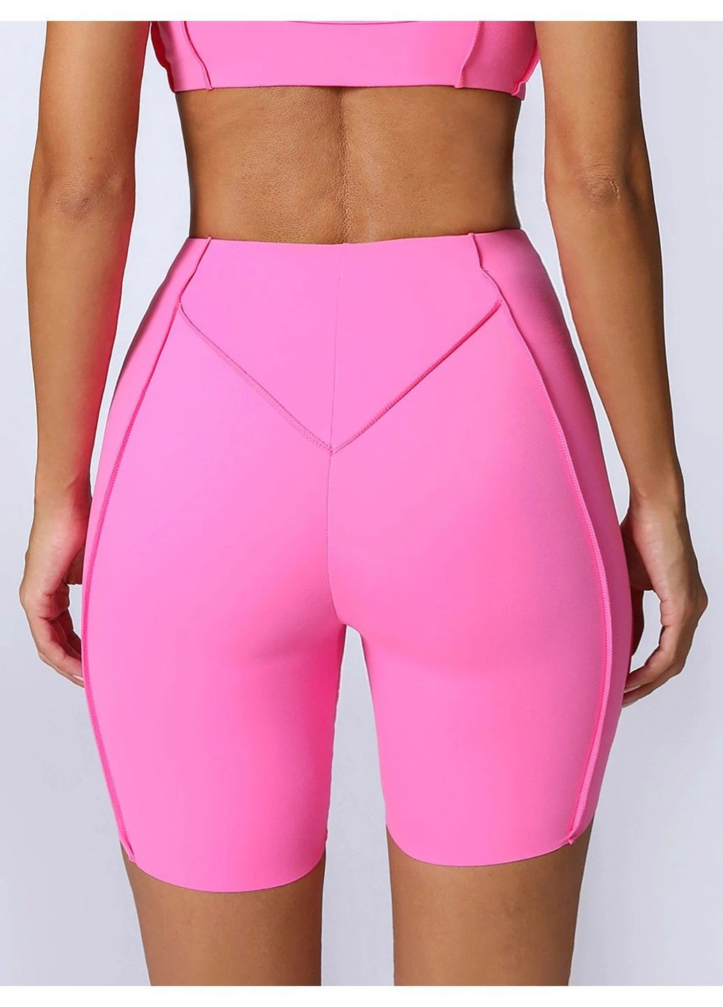 Шорти спортивні жіночі для фітнесу із зовнішніми швами, Sculpt FITCRUSH (393949734)