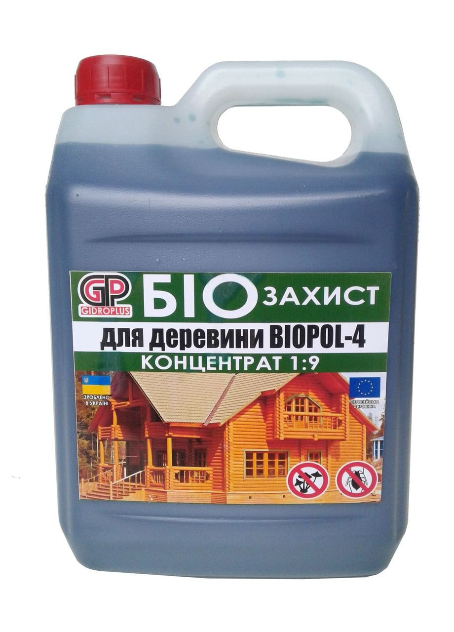 Биозащита для древесины Biopol-4 концентрат 1:9 10 л Gidroplus (360881489)