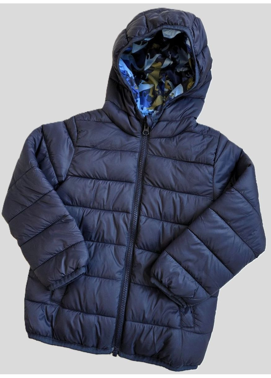 Темно-синяя демисезонная куртка демисезонная с капюшоном для мальчиков Lupilu Куртка