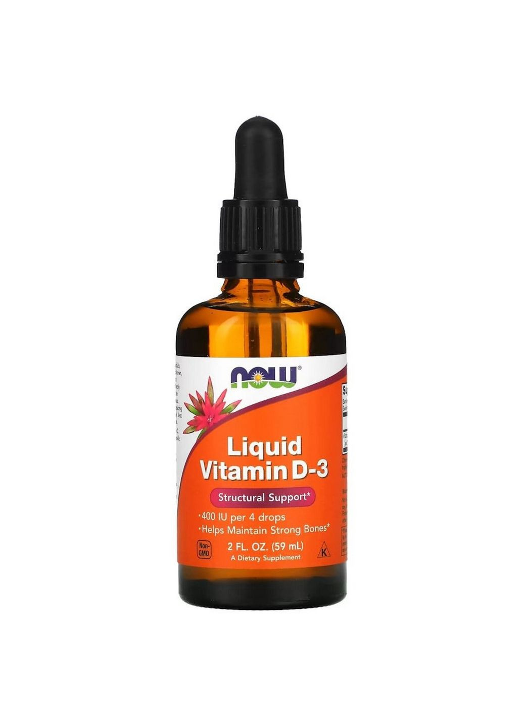 Вітаміни та мінерали Vitamin D3, 59 мл Now (293416539)