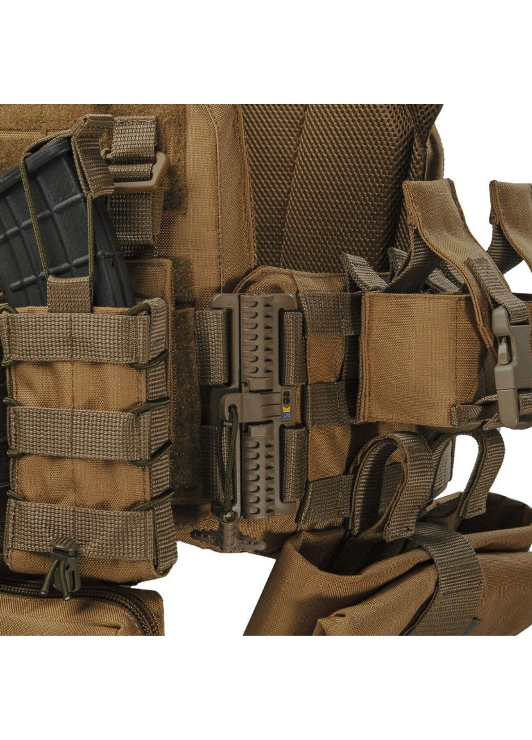 Плитоноска тактична Warmor Gen.3 Pro Max зі швидким скиданням з підсумками (Койот) No Brand (332637370)