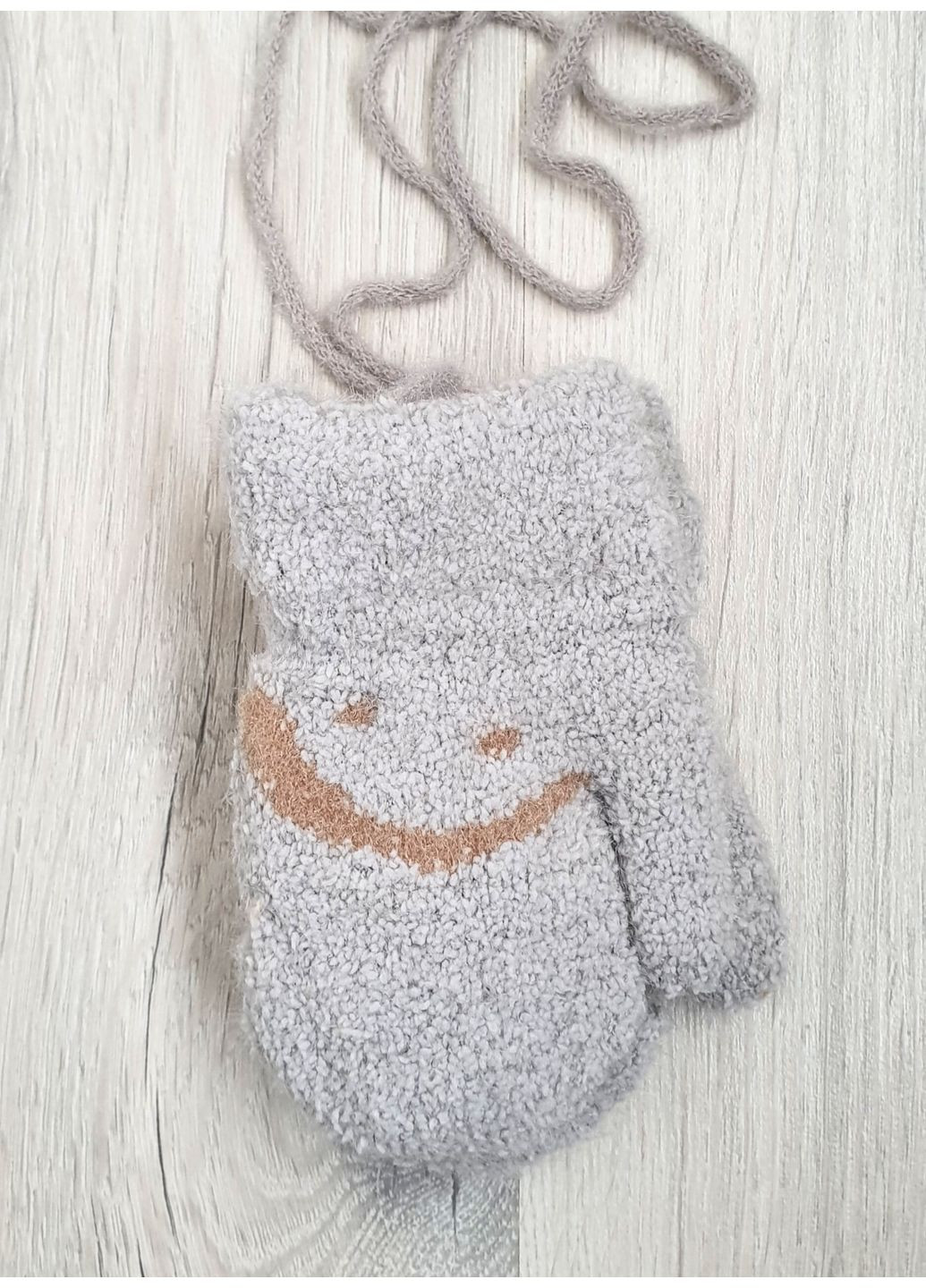 Зимові дитячі рукавички на хутрі для дівчаток 3-5 років No Brand (362452401)