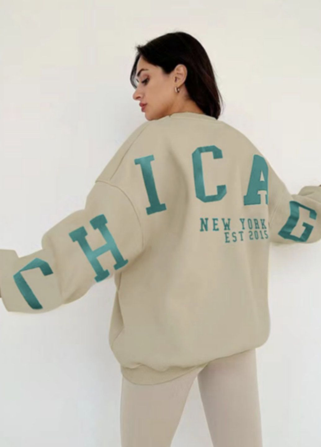 Cвитшот женский утепленный XXL SUNCOMELY бежевый No Brand Модель (308133554)