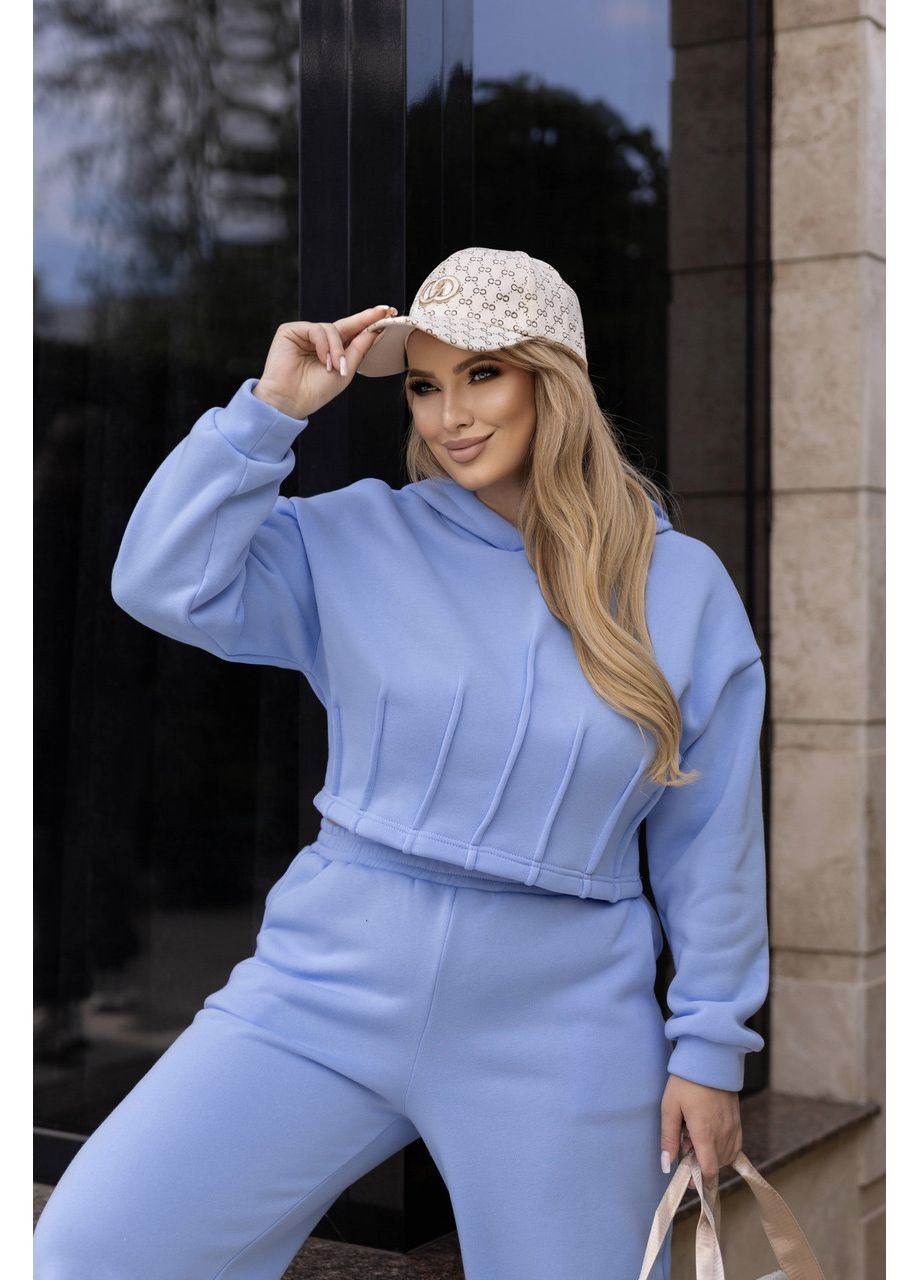 Спортивный костюм на флисе с коротким худи Fashion (360769233)