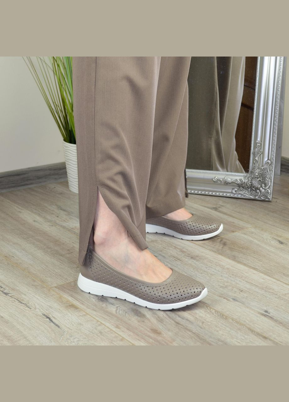 Женские балетки спортивные женские со сквозной перфорацией, цвет визон. 37 размер Vasha para | комбинированные (338794159)