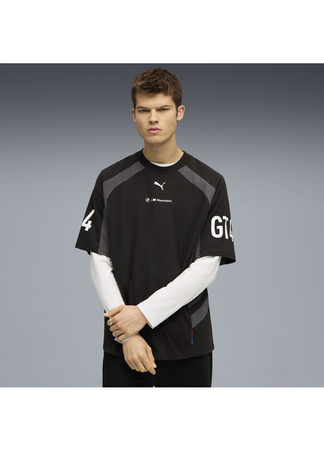 Черная футболка bmw m motorsport lifestyle tee men Puma