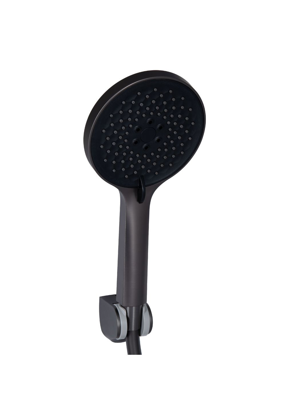 Смеситель для ванны Vlasta New с длинным поворотным изливом (с душевым гарнитуром) QTVLA260GMB45645 Gunmetal Black PVD Qtap (322512431)