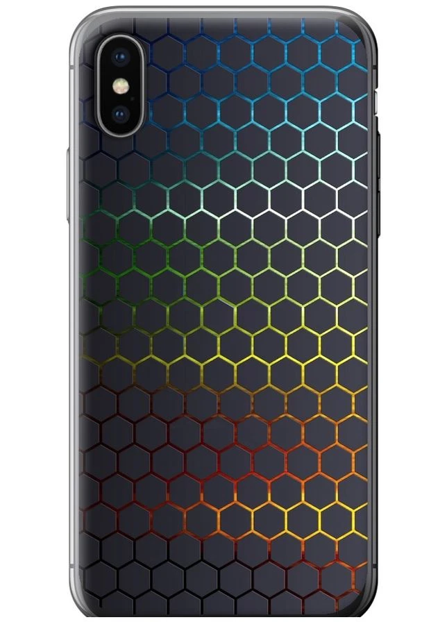 Силиконовый чехол 'Переливающиеся соты' для Endorphone Apple iPhone X (330611679)
