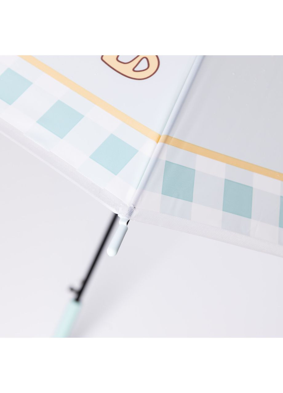 Комбинированный классический детский зонт-трость полуавтомат из полиэстера прочный надежный 8 спиц диаметр 94 см мятный hp-23-11m Yiwu (370974200)