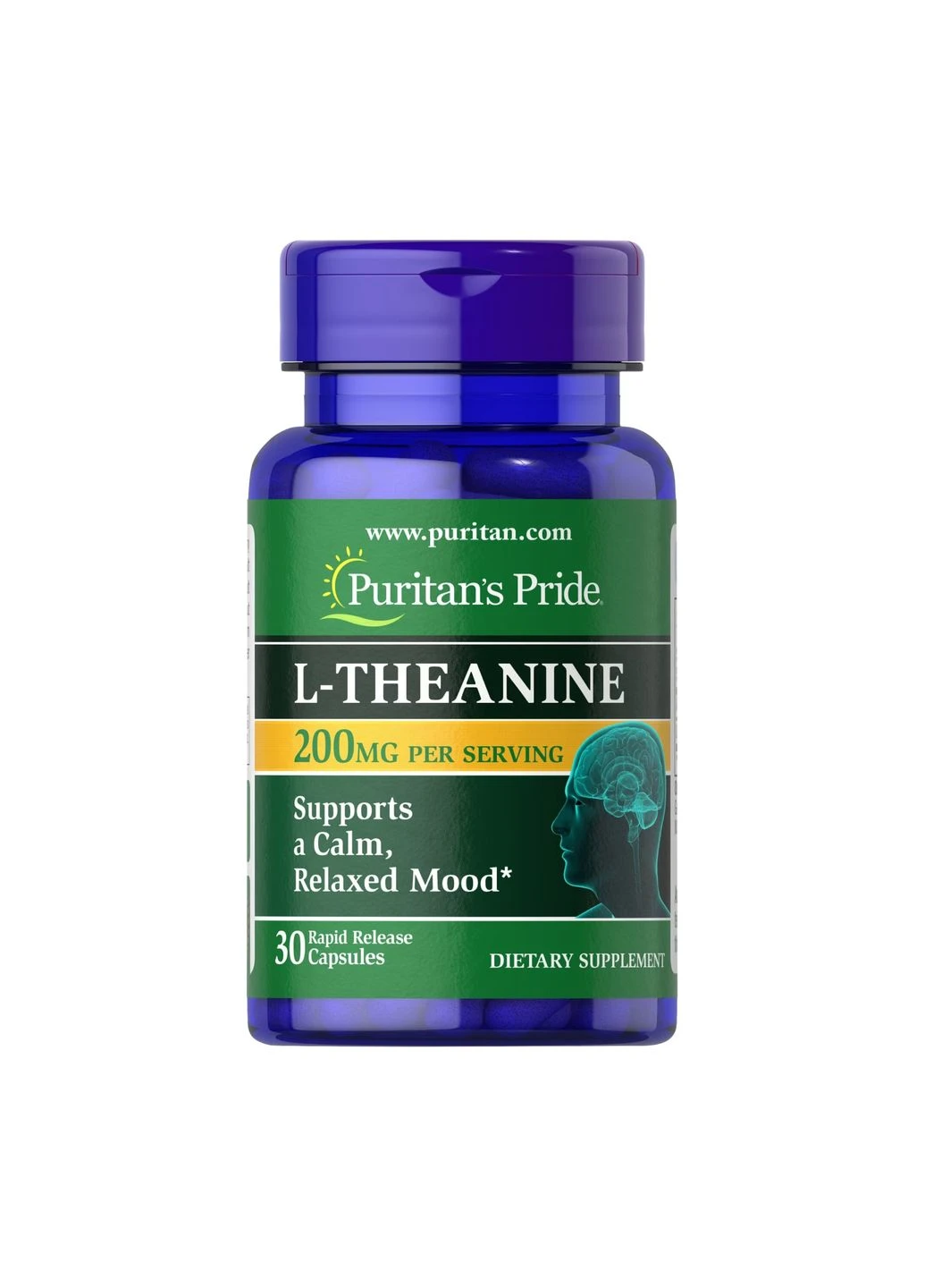 L-Theanine 200 mg - 30 caps Puritans Pride (393949555)