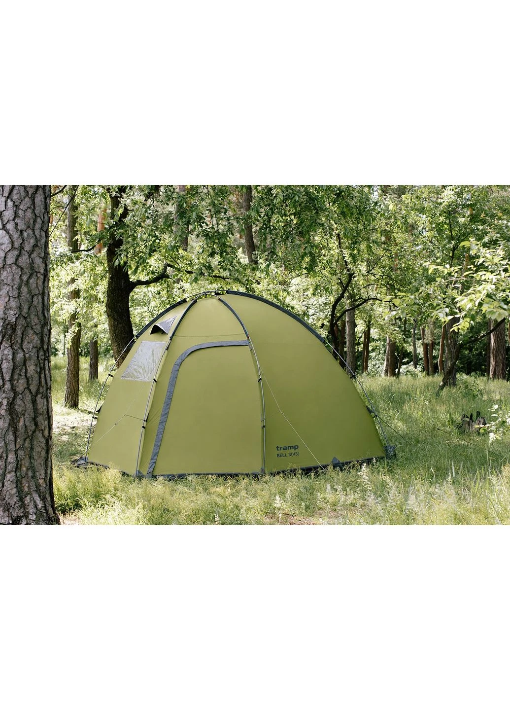 Палатка Tramp Bell 4 (V3) четырехместная 2-х комнатная 13,5 кг Дюрапол оливковый No Brand (401270341)