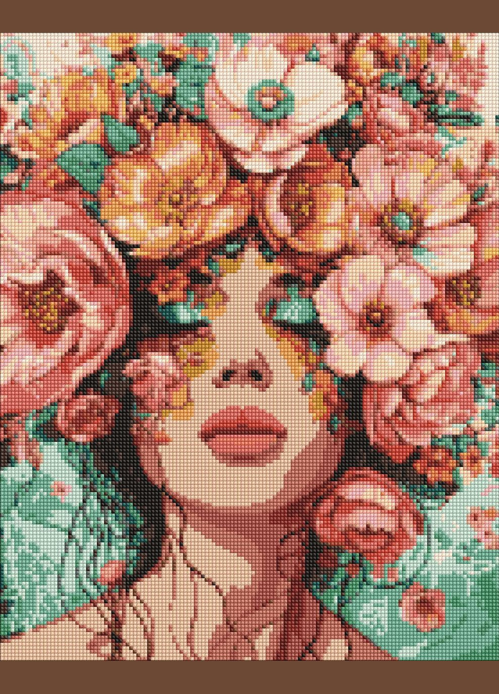 Алмазная мозаика Девушка в цветах ©victoria_art___ 40x50 AMO8029 Идейка Ідейка Алмазная мозаика - Девушка в цветах ©victoria_art___ (304548562)