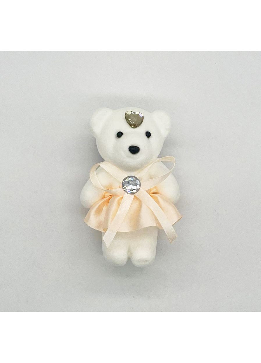 М’який ведмедик декор для букетів і подарунків 12 см шампаньске No Brand (370269713)