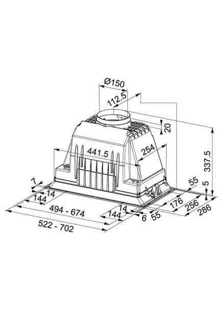 Витяжка вбудовувана Inca Smart FBI525Plus нерж FRANKE (360411579)