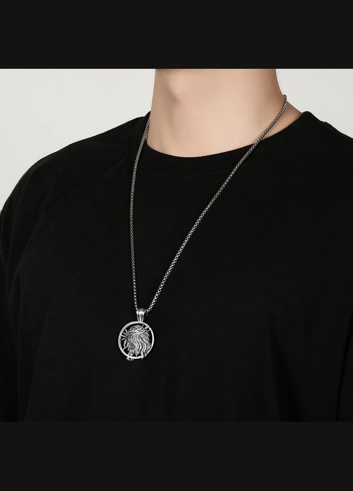 Чоловічий кулон із ланцюжком на шию з олова підвіска амулет стильний оберег STORE 198 (329202053)