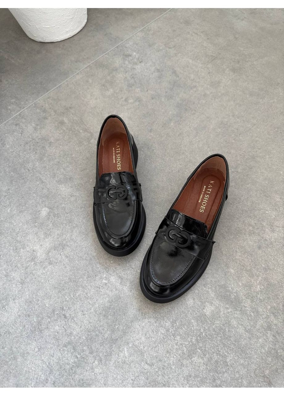 No Brand Лоферы женские черные лакированные Kerstin черный з, — (360861860)