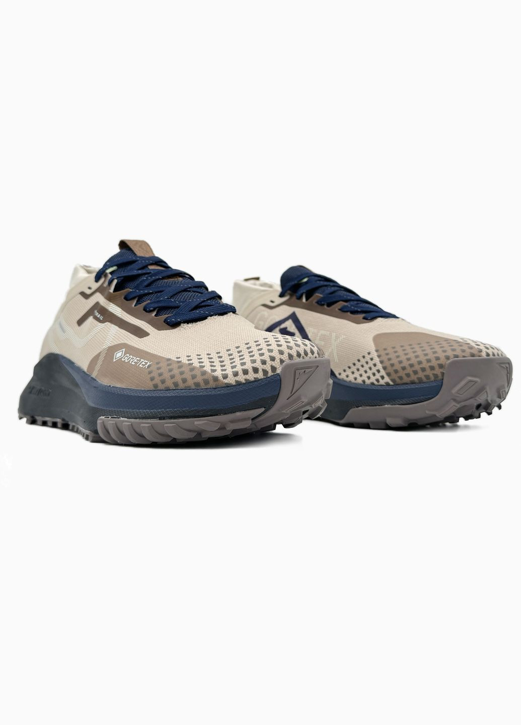 Бежеві Осінні кросівки чоловічі nike react pegasus trail 4 gore-tex beige | найк реакт пегасус треіл 4 бежеві No Brand