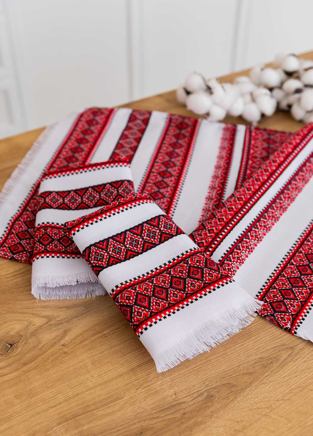 Полотенце вышитое с украинским орнаментом 75х35см (анс5135) Homedec орнамент комбинированный