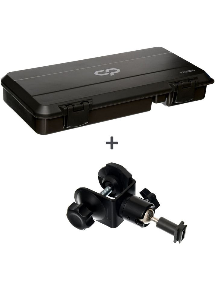 Коробка карповая Medium Tackle and Rig Box + Универсальный адаптер Base Clamp With Quick Release Connector CARP PRO (357207315)
