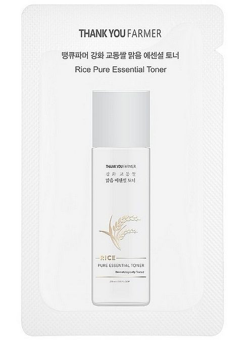 Тонер для обличчя Rice Pure Essential Toner (пробнік) 1.5ml (1364585-15186422) Thank You Farmer (368664617)