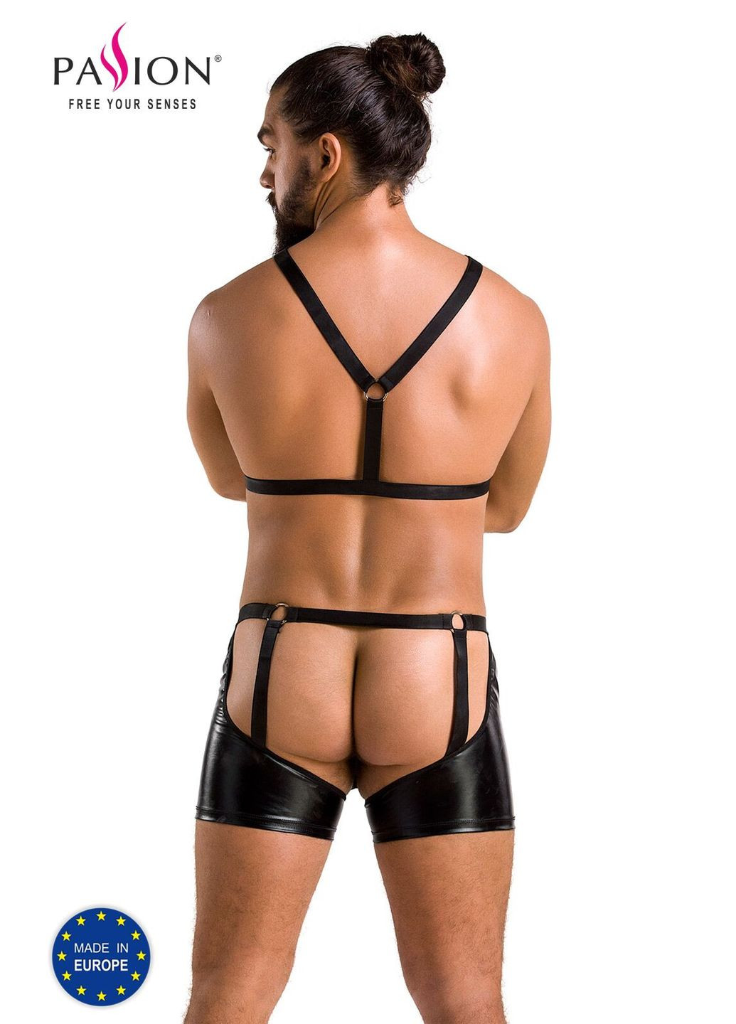 Комплект еротичної чоловічої білизни Set John,, труси, портупея Passion (297394490)