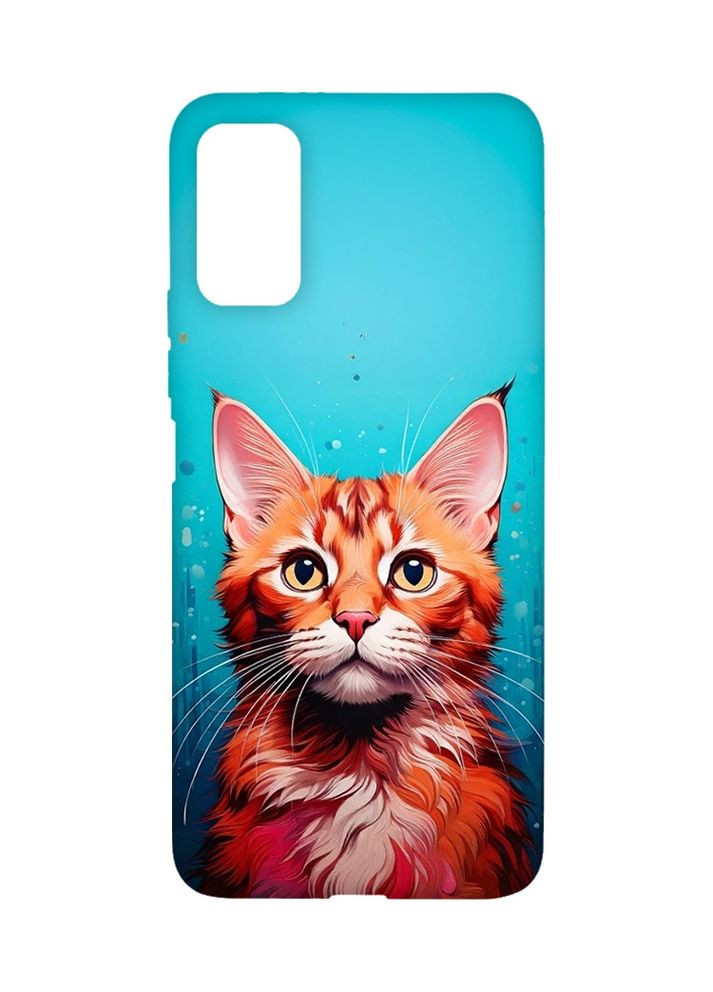 Матовый чехол с красными боками на Xiaomi Redmi Note 11 4G Кошка (принт 408) Creative (356126879)