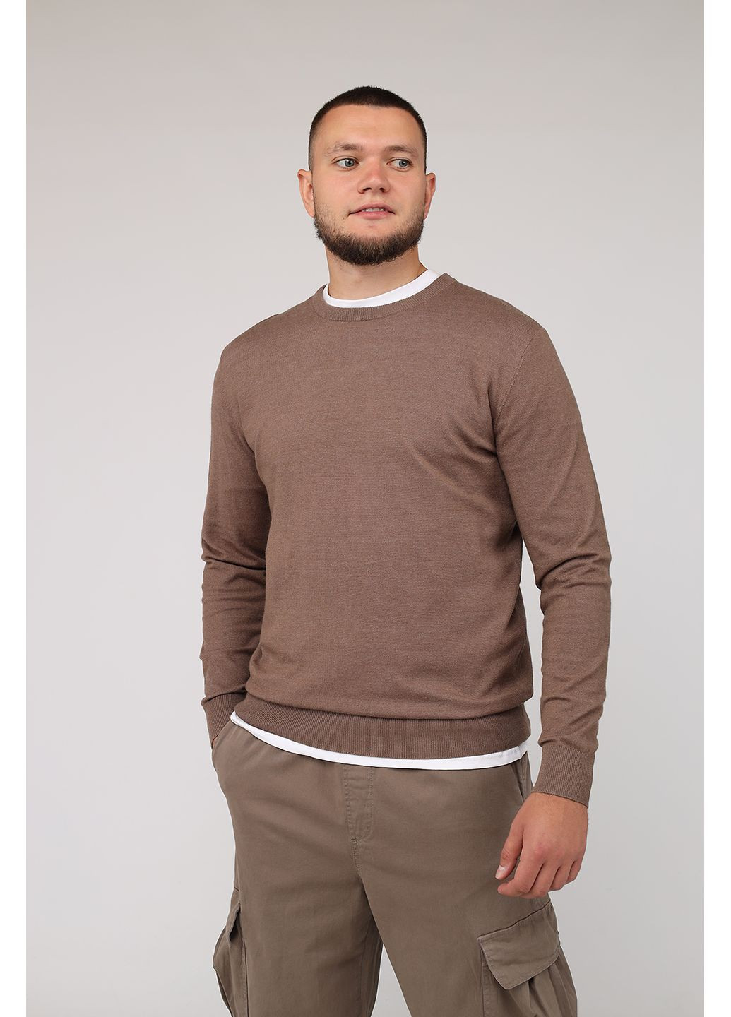 Джемпер мужской цвет коричневый CB-00275932 Yuki (352691119)