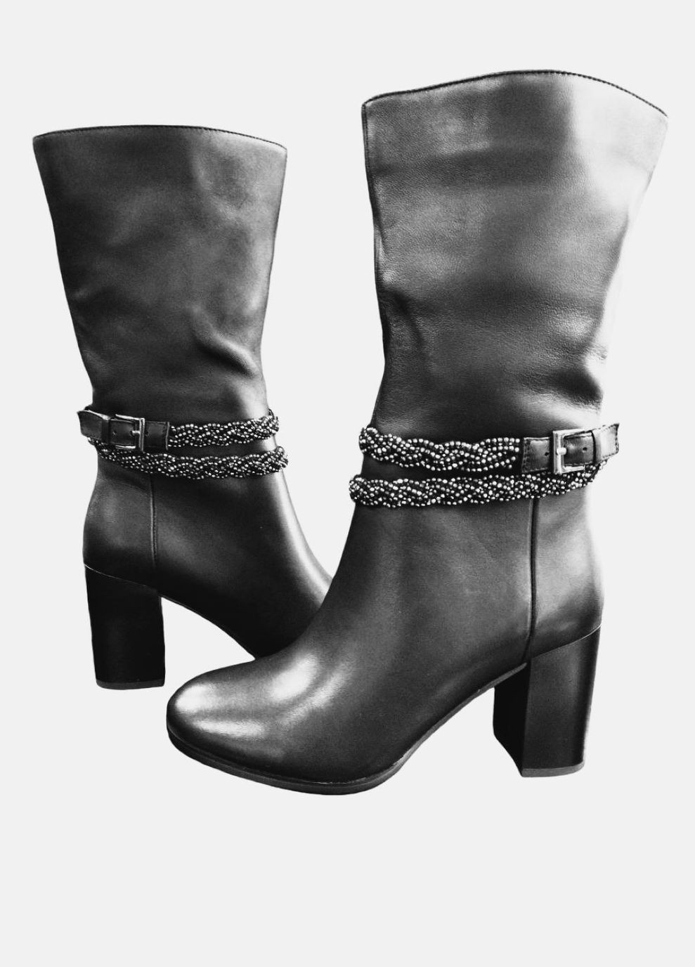 Стильні осінні чоботи жіночі 37 (24,5 см) чорні Mea Balan (311205658)