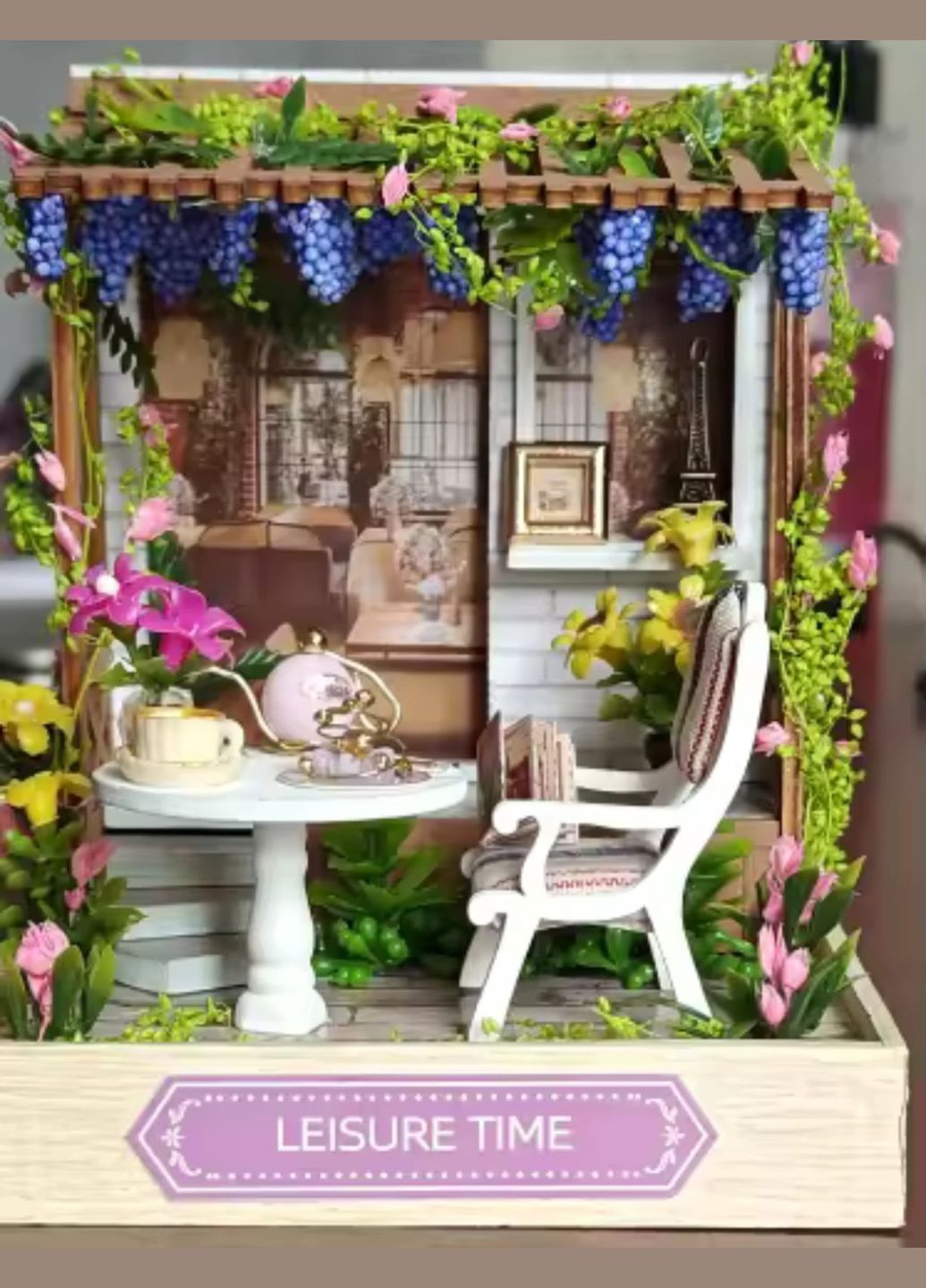 Румбокс. Конструктор. Мініатюрний будиночок збери сам з підсвічування РОМАНТИЧНА ТЕРАСА No Brand (341525181)