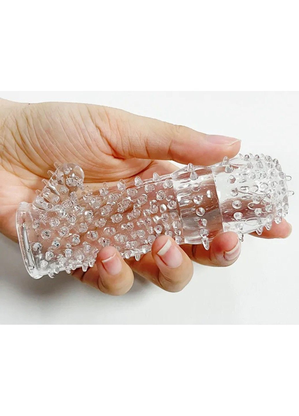 Многоразовая насадка на пенис с шипами и стимулятором клитора We Love (284279420)