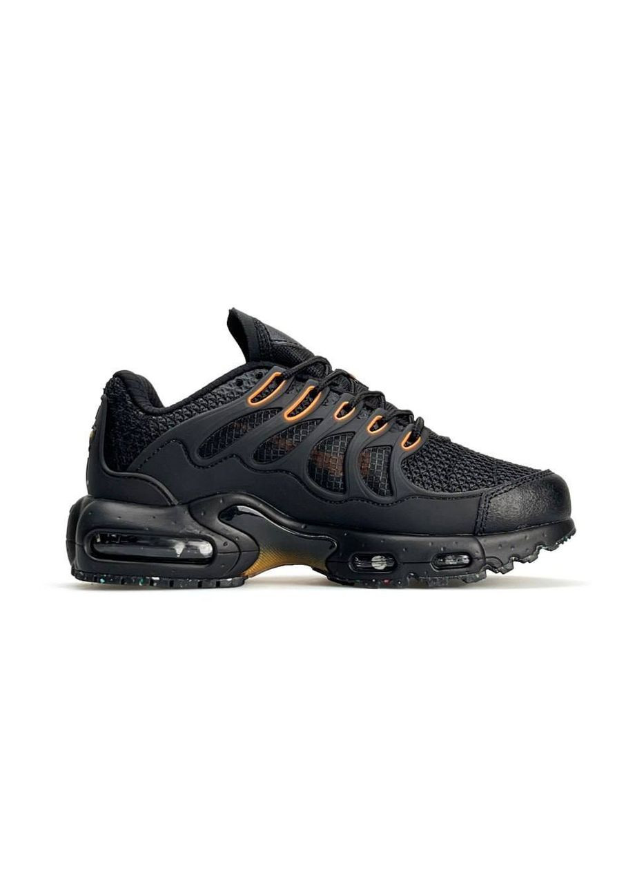 Кроссовки женские Nike No Brand Air Max Terrascape WMNS Plus Black Orange чёрные демисезоны (316034915)