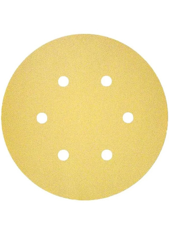 Шлифлист бумажный 2608621727 (150 мм, P180, 6 отверстий) шлифбумага шлифовальный диск (22224) Bosch (266816281)