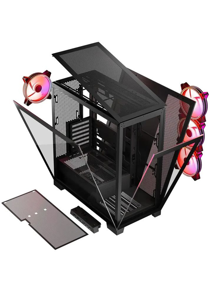 Корпус VOLCANO SPACE APEX ARGB BLACK без БП ATX (AT-SPACE-PG-10-000000-000) Modecom (306815629)