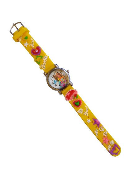 Часы детские наручные для девочки Барби желтый No Brand (362413845)