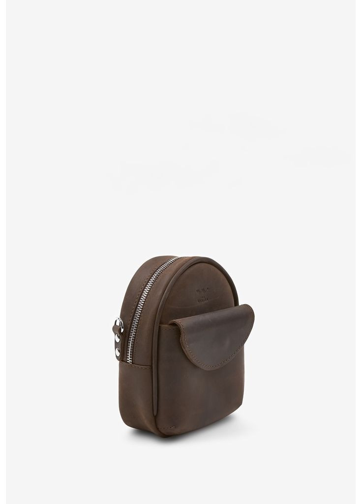 Шкіряна жіноча міні-сумка Kroha темно-коричнева vintage The Wings (348358778)