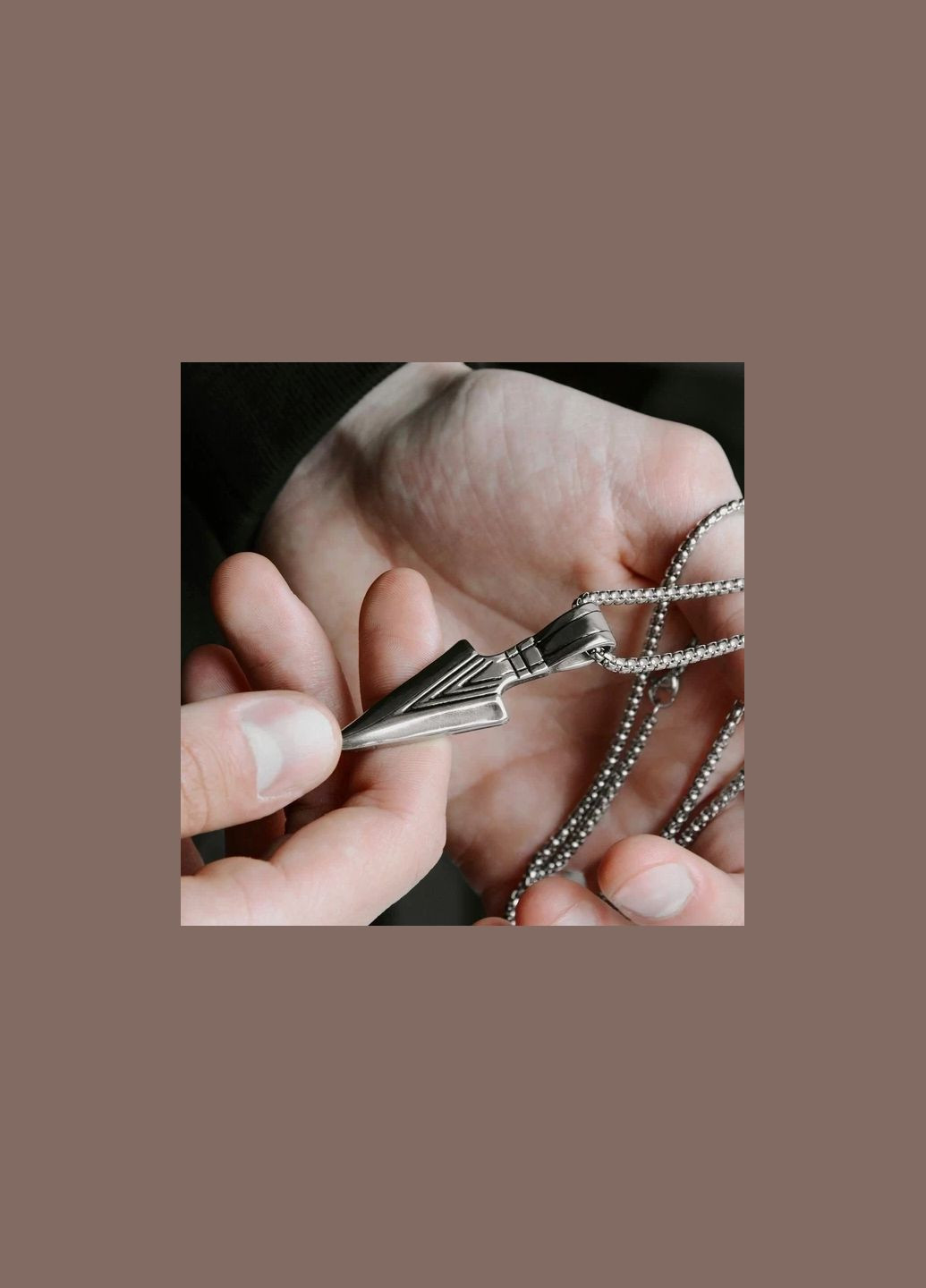 Чоловічий кулон на шию з ланцюжком " " з неіржавкої сталі Arrow (309036917)