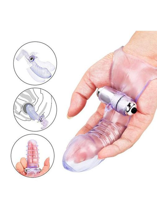 Вибратор на палец SexFinger Drive — Прозрачный. No Brand (322421448)