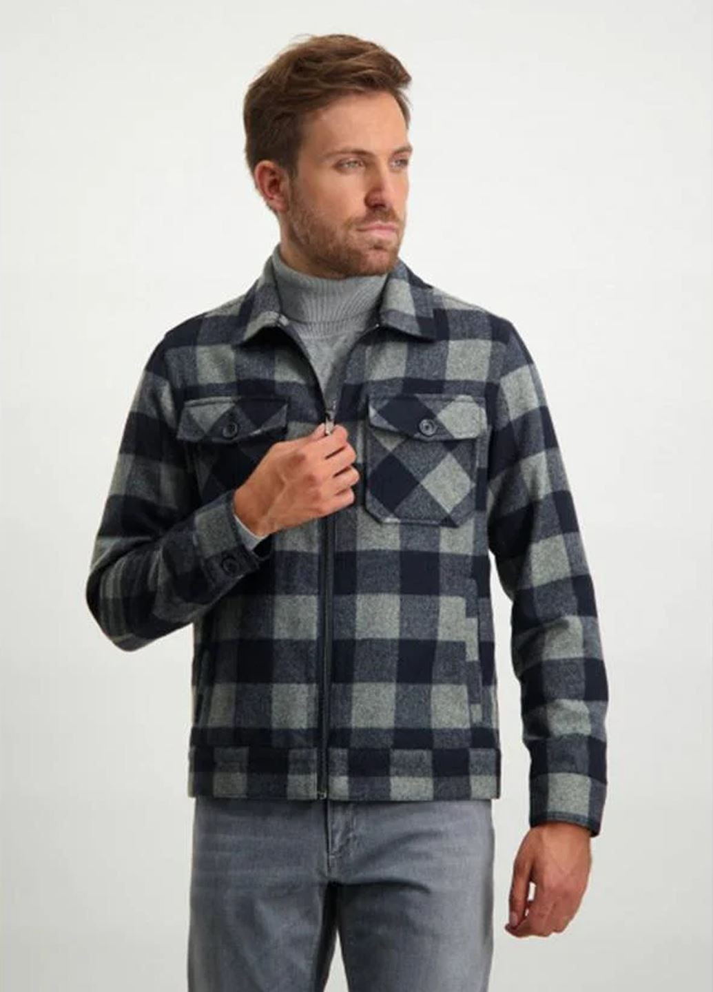 Мужская рубашка-куртка в клетку State of Art (361400183)