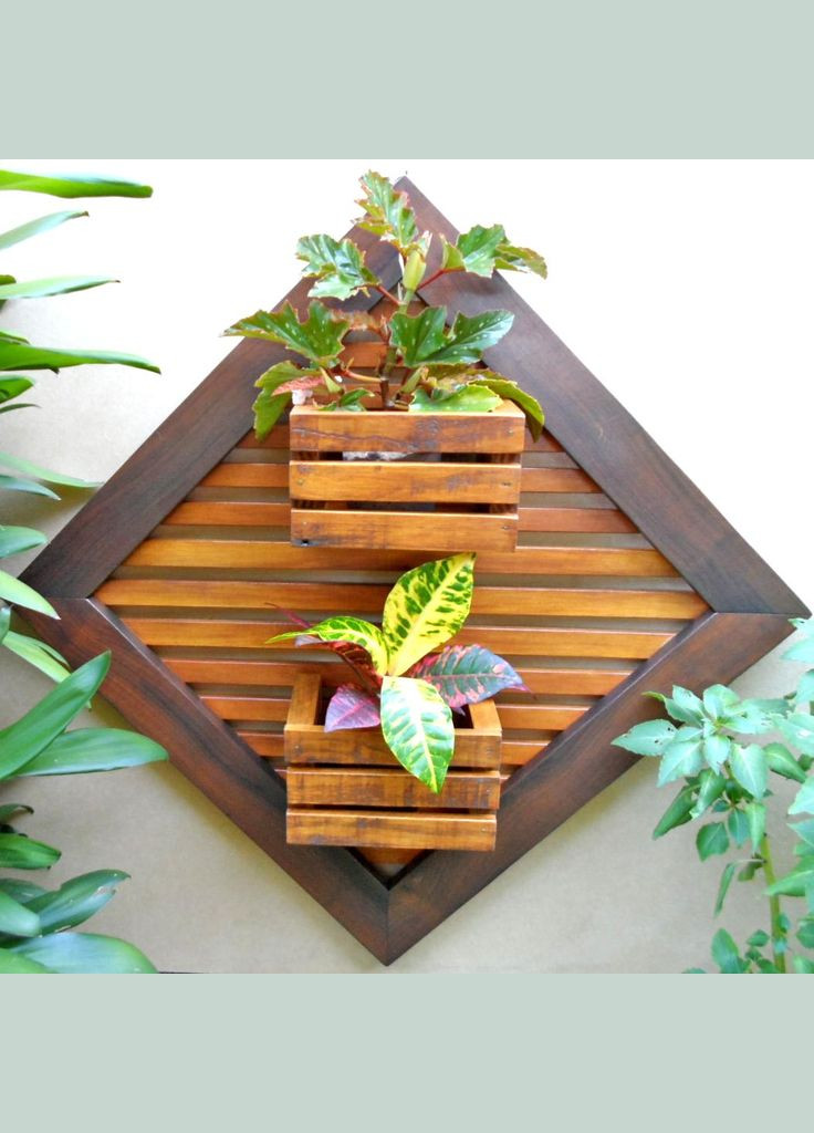 Полиця настінна для квітів з дерева Макапа капучино (ЦВС-003609) No Brand (328224854)