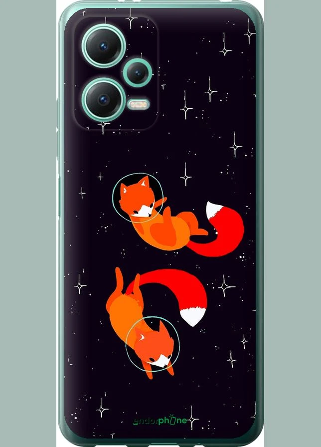 Чехол на Xiaomi Redmi Note 12 5G Лисички в космосе "4519u-2934-70447" Endorphone (365294427)