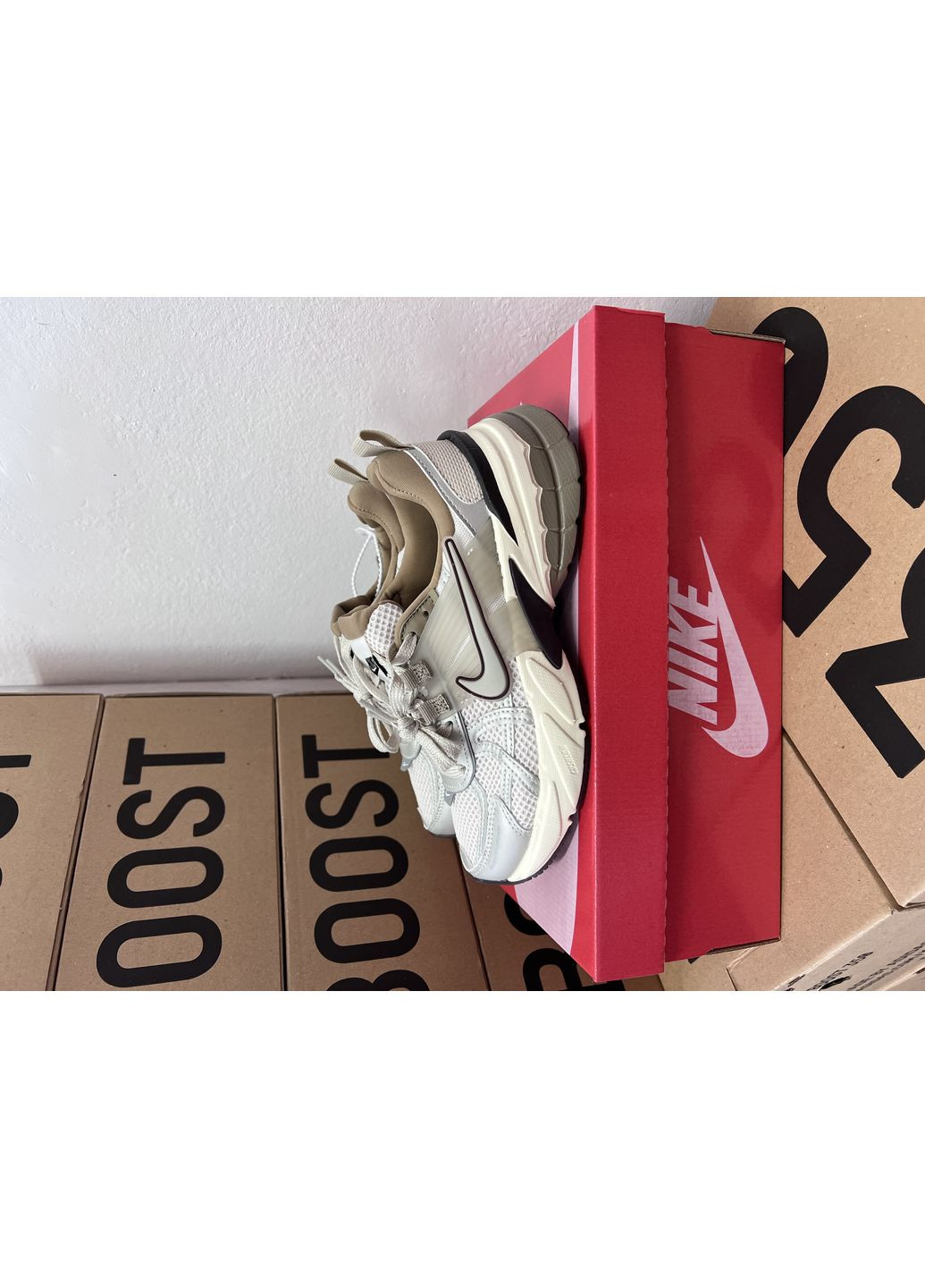 Комбіновані Осінні кросівки чоловічі nike v2k runtekk orewood bron найк в2к рантекк No Brand