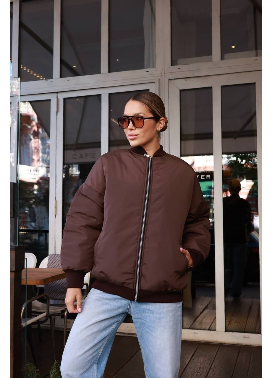 Бомбер женский на подкладке Style Point бейсбольный на молнии (362210271)