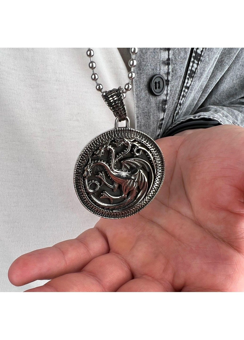 Кулон targaryen гра престолів з медичної сталі PS-014 No Brand (299340098)