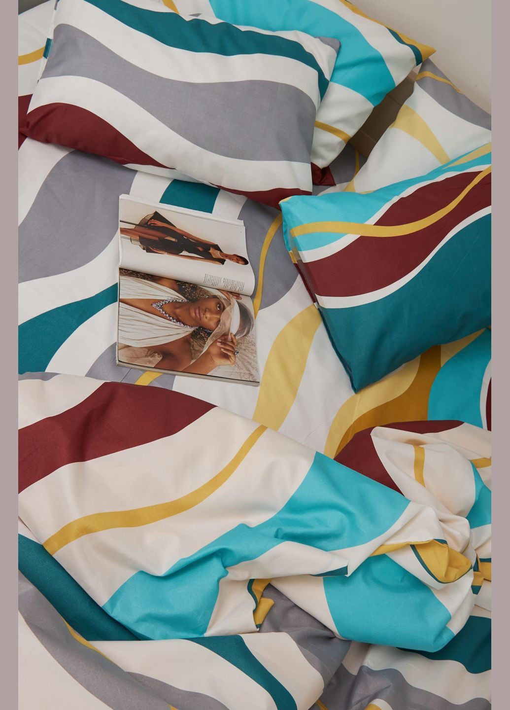 Комплект постільної білизни сімейний 143х210х2 наволочки 2х40х60 Микросатин Premium (MS-820001448) Moon&Star Tangerine (285717539)